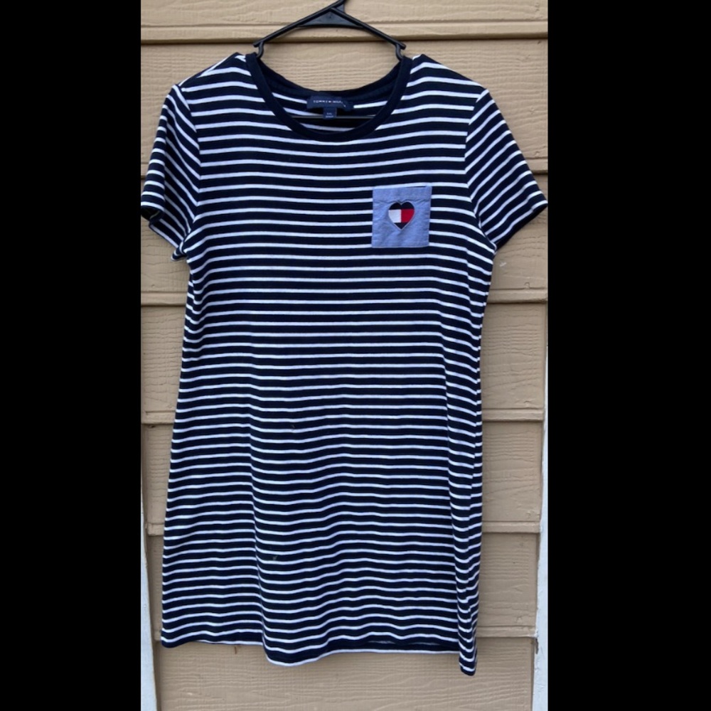 Tommy Hilfiger Logo Heart Pocket T-Shirt Dress